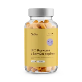OlaOla BIO Kurkuma s čiernym korením / 90 kapsúl (110006)