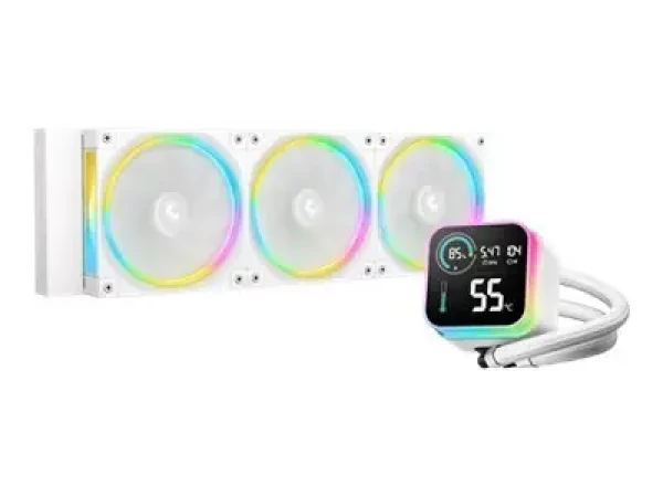 DEEPCOOL LQ360 Ultra ARGB biela / AIO vodný chladič CPU / 3x 120 mm / 500-2150 RPM / 32 dB / 55 CFM (R-LQ360-WHASMC-G-1)