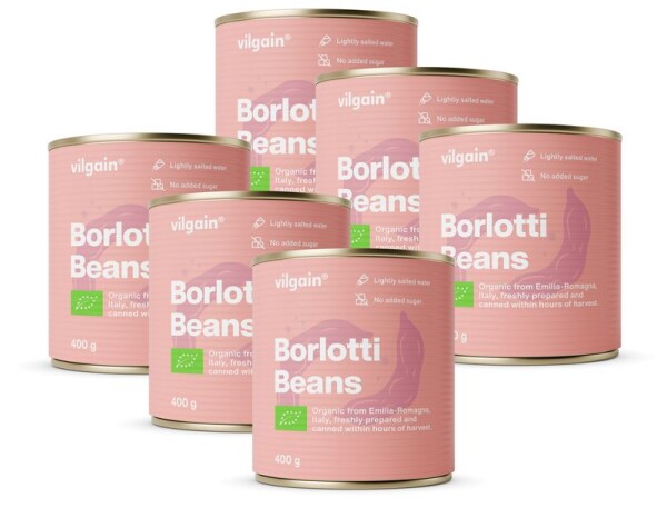 Vilgain Fazuľa Borlotti BIO – 6× 400 g