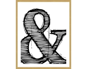 Rámovaný obraz And symbol, 40x50 cm%