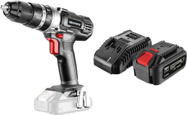 Graphite Wiertarko-wkrętarka Graphite 58G010 18 V + akumulator 4 Ah z ładowarką 58GE132