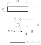HOPA - Umývadlo na dosku GRINZ - Rozmer A - 61 cm, Rozmer B - 45 cm, Rozmer C - 12 cm OLKLT2205