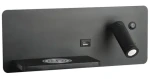 Immax LED Be PREPARE 4v1 čierna ľavá / Nabíjacia stanica / LED svietidlo / Qi bezdrôtové nabíjanie / USB (08288L)