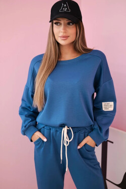 Súprava tepláky + nohavice z maslovej tkaniny denim UNI