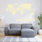 Veselá Stena Samolepka GS Adventure Mapa Farba: žlutá, Veľkosť: 60 x 35 cm
