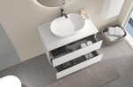 CERANO - Kúpeľňová skrinka Carole + doska pod umývadlo Navira Slim - 18 mm - biela matná - 60x49,8x46 CER-476291