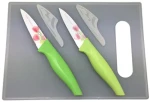 SOVIO SVN02PST Sada 2 nožov (9cm) + doštička tulipán (SVN02PST-1463)