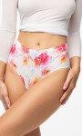 Julimex Peony Simple Brasil Maxi nohavičky S-2XL bílé květy S
