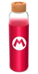 STOR Fľaša na pitie Super Mario 585 ml / Sklenená / Silikónový návlek (ST00385EPM)