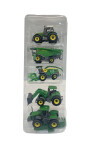 Mamido Mamido Farmársky set piatich kovových poľnohospodárskych strojov, Traktor, kombajn 1:64 MT1452