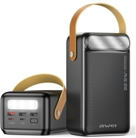 Awei Powerbank Awei P101K 60000mAh 22,5W 3xUSB-A 2xUSB-C czarny