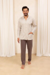 Regina 486 long/r M-XL Z25/26 pánske pyžamo bez zipsu tmavě modrá XL