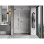 MEXEN/S - Mist-H L sprchové dvere krídlové pravé 130, transparent, meď kartáčovaná 8A5L-130-001-65-00-P