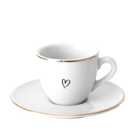 Bella Rose Šálka na espresso s podšálkou Srdiečko 90 ml