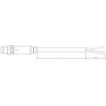 TE Connectivity upravený zástrčkový konektor pre senzory - aktory, 2273000-1, piny: 3, 1.50 m, 1 ks; 2273000-1