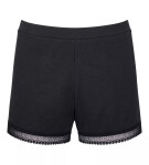 Dámske krátke pyžamové šortky GO Ribbed Short - BLACK - black 0004 - SLOGGI BLACK XL