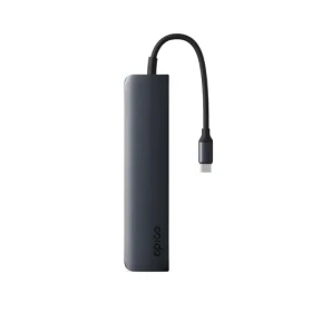 Epico 6v1 Aluminium Hub tmavo atramentová / USB Hub / 100W USB-C PD / 2x USB-A / HDMI 8K/30Hz / SD/microSD