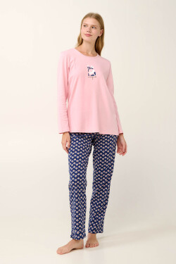 Vamp - Pyžamový komplet s potlačou Country Calico 21407 - Vamp pink blush M