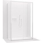 CERANO - Trojstenný sprchovací kút Varone POINT UL/P - 6 mm - chróm, transparentné sklo - 110x100x195 - posuvný CER-DY505-90-202