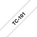 Brother TC-101 / Páska pre tlačiareň štítkov / 12 mm / 7,7 m / čierna tlač na čírom podklade / laminovaná (TC101)