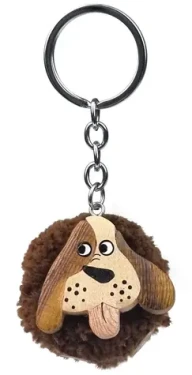2Kids Toys Drevená kľúčenka pompon Pes