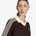 Tričko adidas Knitted Crochet Polo Aurora Coffee M