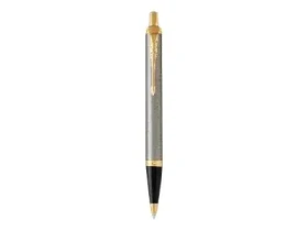 PARKER Im Brushed Metal Gold Trim Medium / guľôčkové pero / farba náplne: modrá (1975559)
