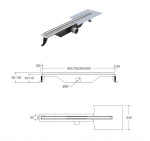 BESCO - Odtokový žľab VIRGO SLIM - Rozmer A - 60 cm ZLOL60VS