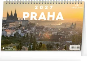 NOTIQUE Praha - Milujem Prahu 2027 / Stolný kalendár / 23,1 × 14,5 cm