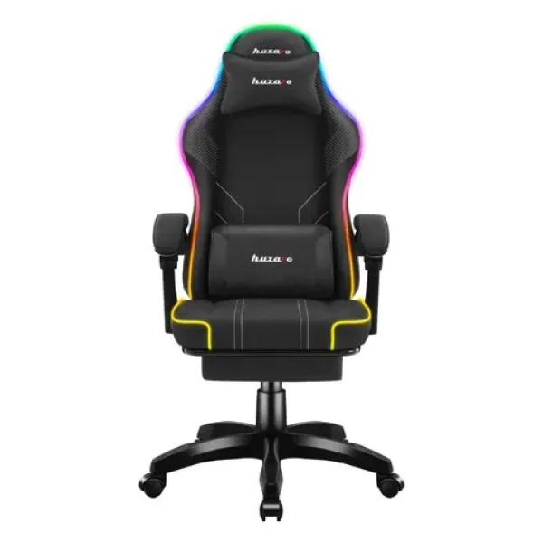 Huzaro Force 3.7 RGB čierna / Herná stolička / nastaviteľná / nosnosť až 140 kg / látka (HZ-FORCE 3.7 RGB BLACK)