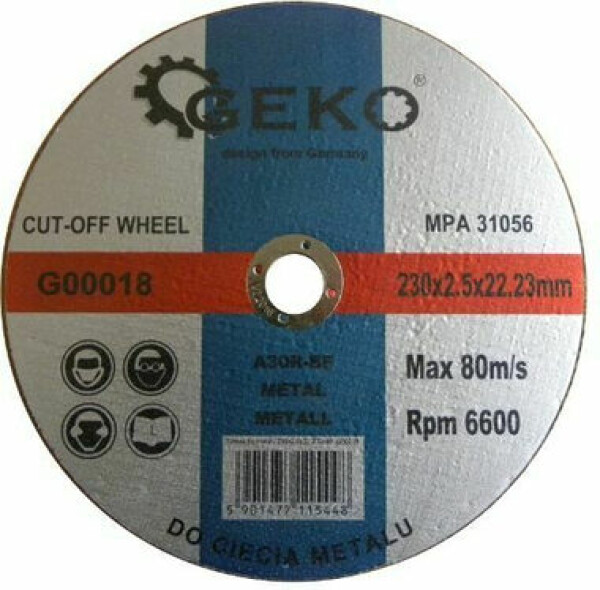 GEKO Rezný kotúč na kov 230x2.5x22.2mm (G00018)