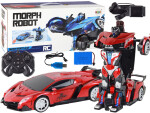 Mamido Auto Robot Transformers 2v1 na diaľkové ovládanie RC 1:10 červená