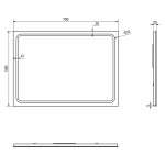 SAPHO - GEMINI zrkadlo s LED osvetlením 50x70cm GM050
