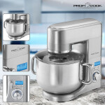 ProfiCook KM 1096 sivá / kuchynský robot / 1500W / regulácia rýchlosti / 10L / otočné rameno / misa z nerezu / dopredaj (4006160010961)