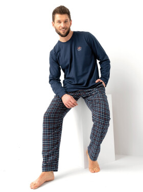 Pánske pyžamo Key MNS 481 B25 dĺžka/r M-2XL tmavě modrá M