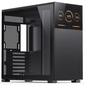 Jonsbo D41 Screen čierna / ATX / 1x USB-A 3.2 / 1x USB-C 3.2 / bez zdroja / displej / priehľadná bočnica (D41 STD BLACK SC)
