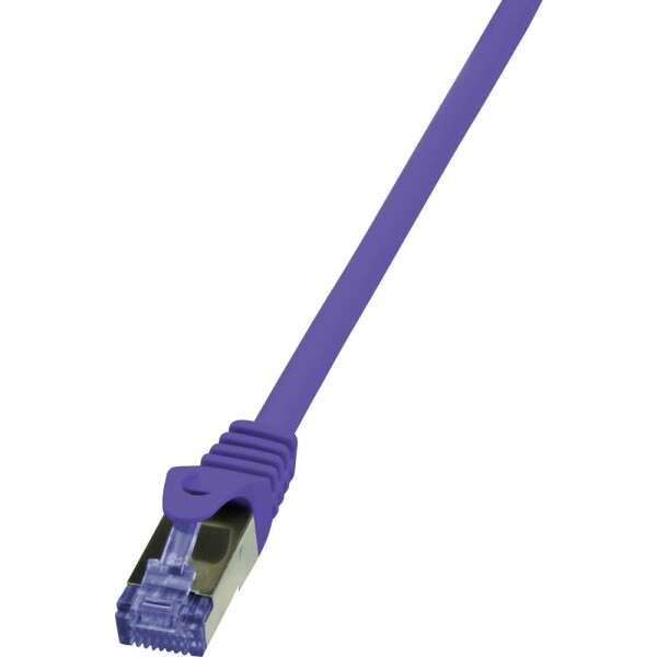LogiLink CQ309VS RJ45 sieťové káble, prepojovacie káble CAT 6A S/FTP 10.00 m fialová samozhášavý, bez halogénov, s ochranou 1 ks; CQ309VS