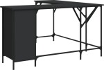 VidaXL Biurko, čierne, 141x141x75 cm, materiał drevopochodny