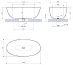 OMNIRES - SHELL M+ Voľne stojaca vaňa, 148 x 75 cm, béžová mat SHELL148WWDB