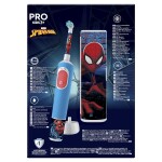 Oral-B Vitality PRO Kids Spiderman s puzdrom / Elektrická detská zubná kefka / oscilačné / 2 režimy / časovač (D103 Vitality Pro Sp)