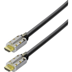 Maxtrack HDMI prepojovací kábel Zástrčka HDMI-A, Zástrčka HDMI-A 20.00 m čierna C 505-20 L 4K UHD, tienený, audio return channel, možno skrutkovať, pozlátené; C 505-20 L