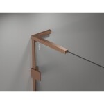 MEXEN/S - Lunar L Sprchová zástena WALK-IN ľavá 100 x 200, transparent 8 mm, meď kartáčovaná 830L-100-000-65-00-L