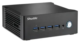 Shuttle NT10H5 čierna / Mini-PC barebone / Intel Core Ultra 5 125H / Intel Arc / 2x SO-DIMM DDR5 / M.2 NVMe / Bez OS (NT10H5)