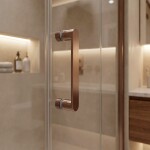 REA - Sprchovací kút Bruno 120x90 Brush Copper REA-K3605