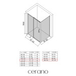 CERANO - Sprchovací kút Orlano L/P - 5 mm - chróm, transparentné sklo - 110x100x195 - posuvný CER-DY505B-90-222