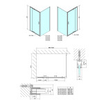 POLYSAN - EASY obdĺžniková sprchová zástena pivot dvere 900-1000x800 L/P varianta EL1715EL3215