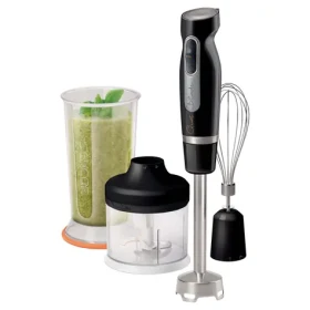 Sencor SHB 4379BK čierna / Tyčový mixér / 800 W / nádoba 700 ml / sekáčik 500ml / šľahacia metla (8590669309023)