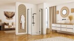 REA/S - Sprchová kabína Hugo Black 90x80 KPL-45222