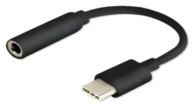 Savio AK-35/B čierna / Audio adaptér / USB-C (M) - Jack 3,5 mm (F) (AK-35/B)
