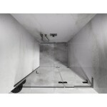 MEXEN/S - Lunar L sprchové dvere krídlové pravé 90, transparent, nikel kartáčovaný 834L-090-000-97-00-P